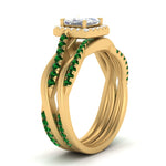 Load image into Gallery viewer, princess-cut-halo-emerald-infinity-bridal-set-in-yellow-gold-FD9212PRGEMGR-NL-YG-B2.jpg
