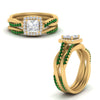 Load image into Gallery viewer, princess-cut-halo-emerald-infinity-bridal-set-in-yellow-gold-FD9212PRGEMGR-NL-YG-B2.jpg