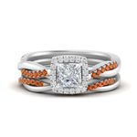 Load image into Gallery viewer, princess-cut-halo-orange-sapphire-infinity-bridal-set-in-white-gold-FD9212PRGSAOR-NL-WG-B2.jpg
