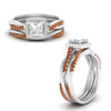 Load image into Gallery viewer, princess-cut-halo-orange-sapphire-infinity-bridal-set-in-white-gold-FD9212PRGSAOR-NL-WG-B2.jpg