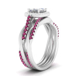Load image into Gallery viewer, princess-cut-halo-pink-sapphire-infinity-bridal-set-in-white-gold-FD9212PRGSADRPI-NL-WG-B2.jpg

