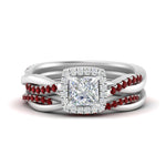 Load image into Gallery viewer, princess-cut-halo-ruby-infinity-bridal-set-in-white-gold-FD9212PRGRUDR-NL-WG-B2.jpg