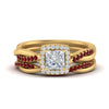 Load image into Gallery viewer, princess-cut-halo-ruby-infinity-bridal-set-in-yellow-gold-FD9212PRGRUDR-NL-YG-B2.jpg