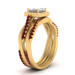 Load image into Gallery viewer, princess-cut-halo-ruby-infinity-bridal-set-in-yellow-gold-FD9212PRGRUDR-NL-YG-B2.jpg
