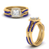 Load image into Gallery viewer, princess-cut-halo-sapphire-infinity-bridal-set-in-yellow-gold-FD9212PRGSABL-NL-YG-B2.jpg