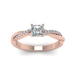 Load image into Gallery viewer, princess-cut-infinity-twist-diamond-engagement-ring-in-rose-gold-FD8253PRRHAND-NL-RG
