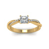 Load image into Gallery viewer, princess-cut-infinity-twist-diamond-engagement-ring-in-yellow-gold-FD8253PRRHAND-NL-YG