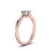 Load image into Gallery viewer, princess-cut-infinity-twist-diamond-engagement-ring-in-rose-gold-FD8253PRRHAND-NL-RG