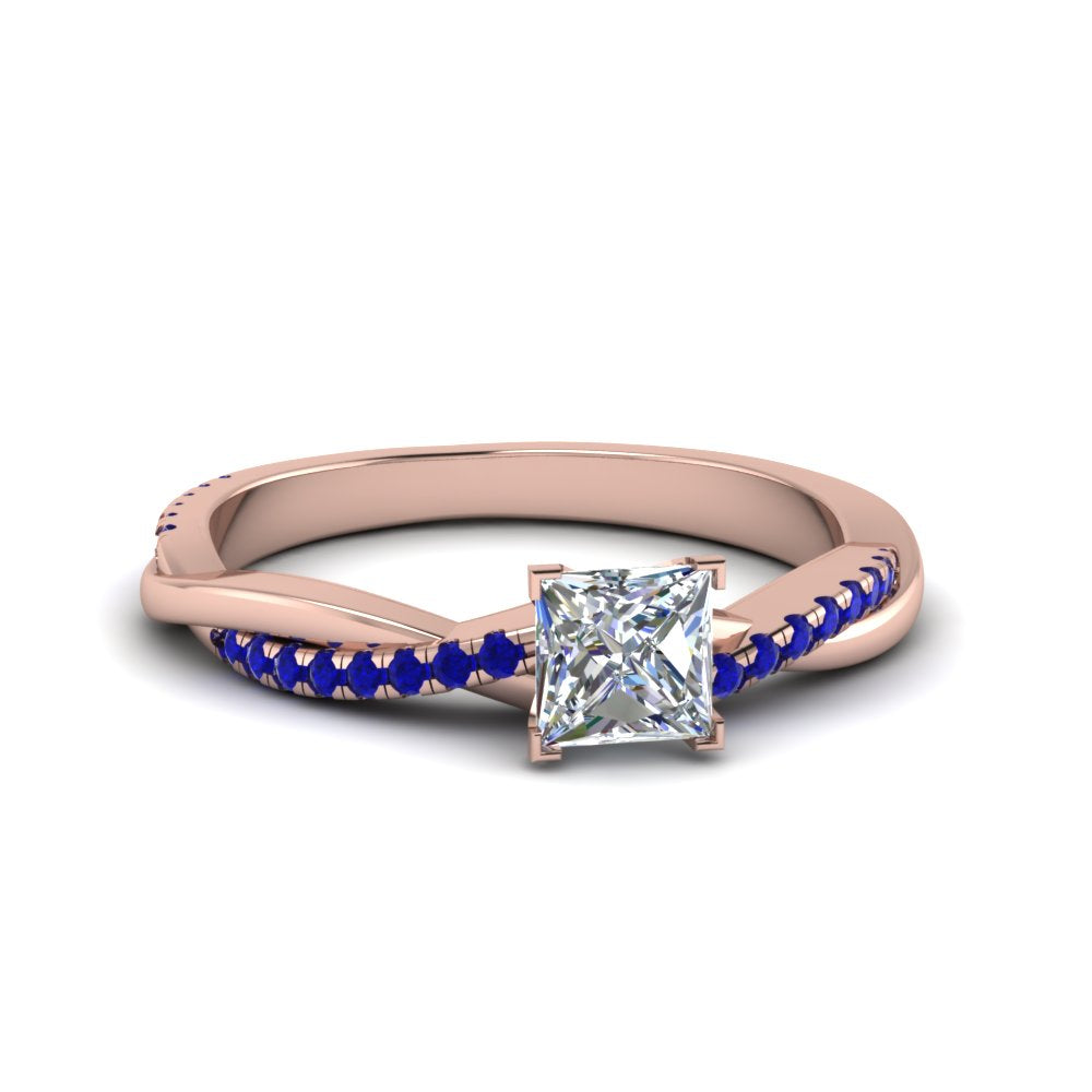 princess-cut-infinity-twist-diamond-engagement-ring-with-blue-sapphire-in-14K-rose-gold-FD8253PRRGSABL-NL-RG