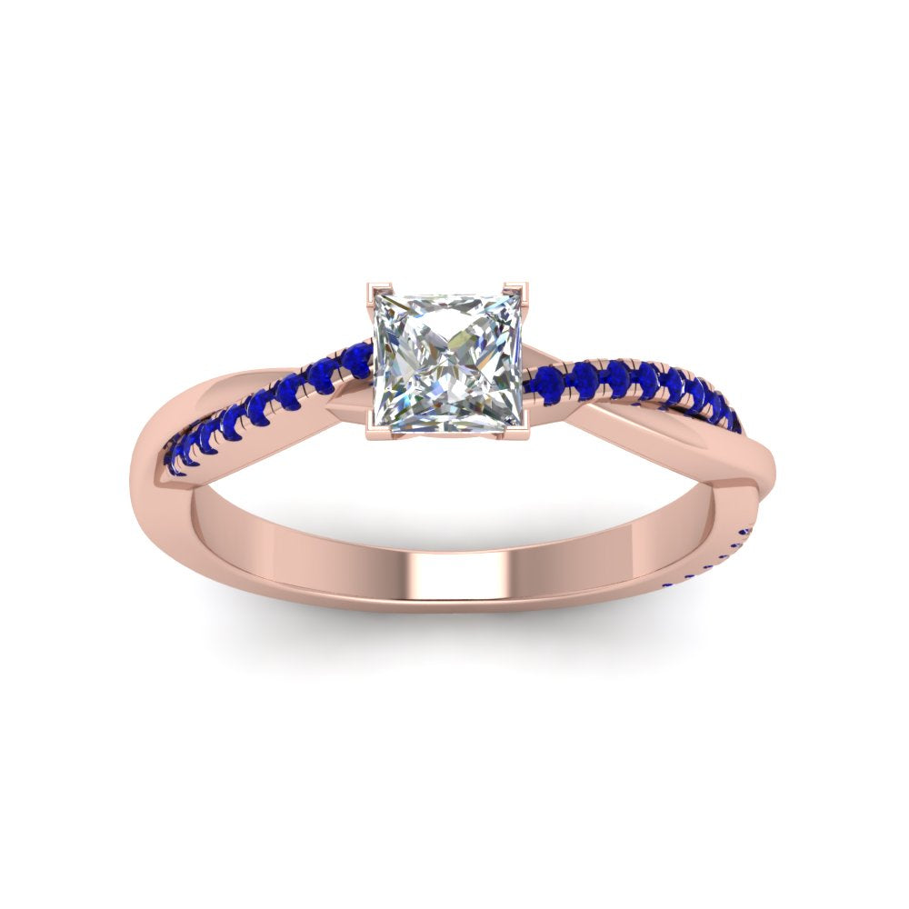 princess-cut-infinity-twist-diamond-engagement-ring-with-blue-sapphire-in-14K-rose-gold-FD8253PRRGSABL-NL-RG