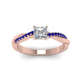 Thumbnail 6 - princess-cut-infinity-twist-diamond-engagement-ring-with-blue-sapphire-in-14K-rose-gold-FD8253PRRGSABL-NL-RG