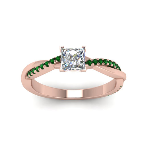 princess-cut-infinity-twist-diamond-engagement-ring-with-emerald-in-14K-rose-gold-FD8253PRRGEMGR-NL-RG