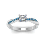 Load image into Gallery viewer, princess-cut-infinity-twist-diamond-engagement-ring-with-ice-blue-topaz-in-14K-white-gold-FD8253PRRGICBLTO-NL-WG
