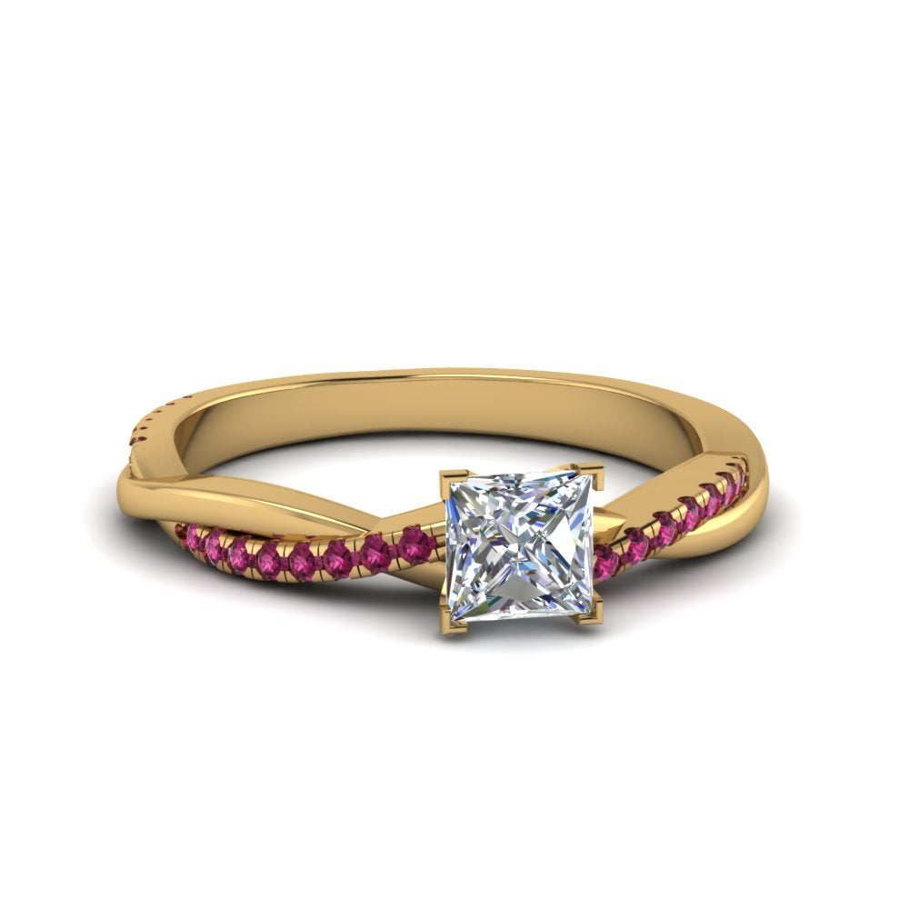 princess-cut-infinity-twist-diamond-engagement-ring-with-pink-sapphire-in-14K-yellow-gold-FD8253PRRGSADRPI-NL-YG