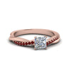 Load image into Gallery viewer, princess-cut-infinity-twist-diamond-engagement-ring-with-ruby-in-14K-rose-gold-FD8253PRRGRUDR-NL-RG