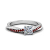 Load image into Gallery viewer, princess-cut-infinity-twist-diamond-engagement-ring-with-ruby-in-14K-white-gold-FD8253PRRGRUDR-NL-WG