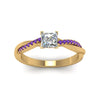 Load image into Gallery viewer, princess-cut-infinity-twist-diamond-engagement-ring-with-violac-topaz-in-14K-yellow-gold-FD8253PRRGVITO-NL-YG