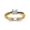 Load image into Gallery viewer, princess-cut-infinity-twist-engagement-ring-with-black-diamond-in-14K-yellow-gold-FD8253PRRGBLACK-NL-YG