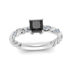 Load image into Gallery viewer, princess-cut-intertwined-black-diamond-engagement-ring-in-white-gold-FD9127PRRGBK-NL-WG-GS.jpg

