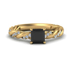 Load image into Gallery viewer, princess-cut-intertwined-black-diamond-engagement-ring-in-yellow-gold-FD9127PRRGBK-NL-YG-GS.jpg
