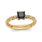 Load image into Gallery viewer, princess-cut-intertwined-black-diamond-engagement-ring-in-yellow-gold-FD9127PRRGBK-NL-YG-GS.jpg
