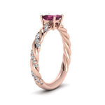 Load image into Gallery viewer, princess-cut-intertwined-pink-sapphire-engagement-ring-in-rose-gold-FD9127PRRGPS-NL-RG-GS.jpg
