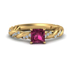 Load image into Gallery viewer, princess-cut-intertwined-pink-sapphire-engagement-ring-in-yellow-gold-FD9127PRRGPS-NL-YG-GS.jpg
