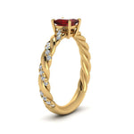 Load image into Gallery viewer, princess-cut-intertwined-ruby-engagement-ring-in-yellow-gold-FD9127PRRGRD-NL-YG-GS.jpg
