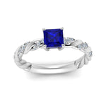 Load image into Gallery viewer, princess-cut-intertwined-sapphire-engagement-ring-in-white-gold-FD9127PRRGBS-NL-WG-GS.jpg
