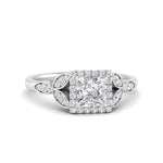 Load image into Gallery viewer, princess-cut-lab-diamond-halo-ring-with-leaf-design-in-white-gold-FD9827PRR-NL-WG.jpg?v=1770891286