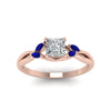 Load image into Gallery viewer, princess-cut-marquise-leaf-engagement-ring-with-blue-sapphire-in-14K-rose-gold-FD8300PRR