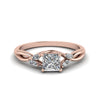 Load image into Gallery viewer, princess-cut-marquise-leaf-engagement-ring-with-in-rose-gold-FD8300PRR