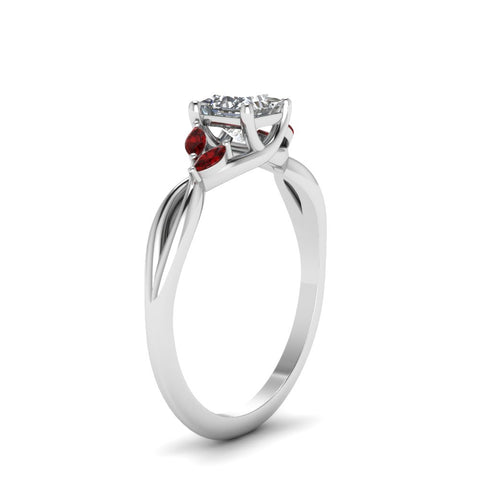 princess-cut-marquise-leaf-engagement-ring-with-ruby-in-14K-white-gold-FD8300PRR-2