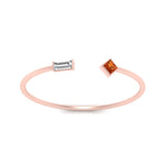 Load image into Gallery viewer, Princess Cut And Baguette Stacking Thin Ring
