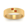 Load image into Gallery viewer, princess-cut-orange-sapphire-brush-finish-wedding-band-in-yellow-gold-FDM10319GSAORANGLE5-NL-YG.jpg
