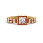 Load image into Gallery viewer, princess-cut-orange-sapphire-halo-wedding-ring-set-in-yellow-gold-FD8523PRGSAOR-NL-YG
