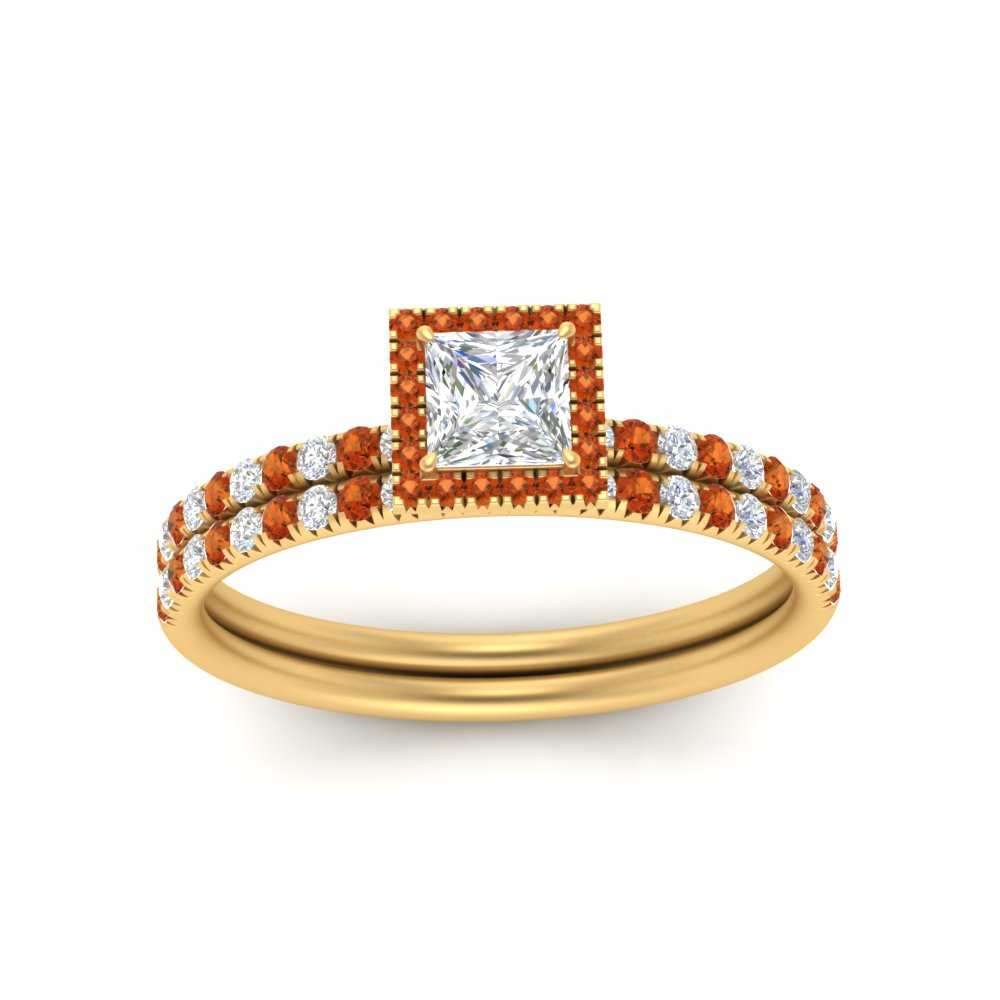 princess-cut-orange-sapphire-halo-wedding-ring-set-in-yellow-gold-FD8523PRGSAOR-NL-YG