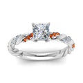 Thumbnail 11 - princess-cut-orange-sapphire-twisted-vine-engagement-ring-in-white-gold-FD9127PRRGSAORANGLE5-NL-WG