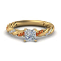 Thumbnail 67 - princess-cut-orange-sapphire-twisted-vine-engagement-ring-in-yellow-gold-FD9127PRRGSAOR-NL-YG