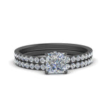 Load image into Gallery viewer, princess-cut-pave-wrap-wedding-ring-set-in-black-gold-in-FD9168PRANGLE3-NL-BG
