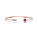 Thumbnail 12 - Princess Cut And Baguette Stacking Thin Ring