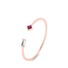 Load image into Gallery viewer, Princess Cut And Baguette Stacking Thin Ring