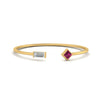 Load image into Gallery viewer, Princess Cut And Baguette Stacking Thin Ring