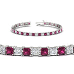 Load image into Gallery viewer, Princess Cut Basket Tennis 9 Ct Bracelet
