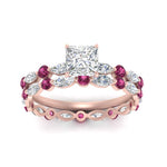Load image into Gallery viewer, princess-cut-pink-sapphire-floating-marquise-accent-ring-with-eternity-wedding-band-in-rose-gold-FDEWB9398PRGSADRPIANGLE5-NL-RG_aec15e7a-d19b-49ac-bca9-cb16306c0da9.jpg?v=1758802216
