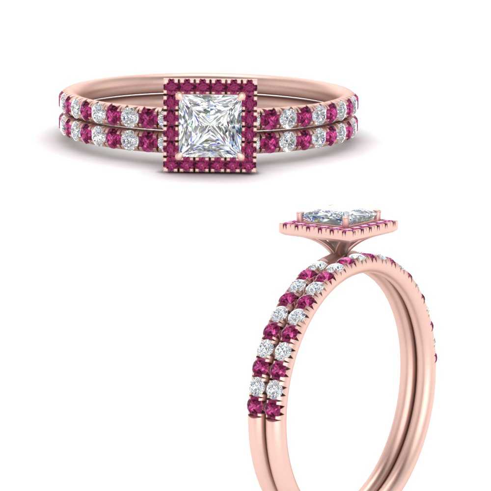 princess-cut-pink-sapphire-halo-wedding-ring-set-in-rose-gold-FD8523PRGSADRPI-NL-RG