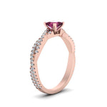 Load image into Gallery viewer, princess-cut-pink-sapphire-infinity-twist-ring-in-rose-gold-FD8233PRRGSADRPI-NL-RG-GS.jpg
