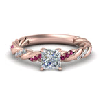 Load image into Gallery viewer, princess-cut-pink-sapphire-twisted-vine-engagement-ring-in-rose-gold-FD9127PRRGSADRPI-NL-RG
