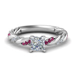 Load image into Gallery viewer, princess-cut-pink-sapphire-twisted-vine-engagement-ring-in-white-gold-FD9127PRRGSADRPI-NL-WG