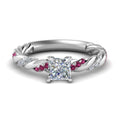 Thumbnail 7 - princess-cut-pink-sapphire-twisted-vine-engagement-ring-in-white-gold-FD9127PRRGSADRPI-NL-WG